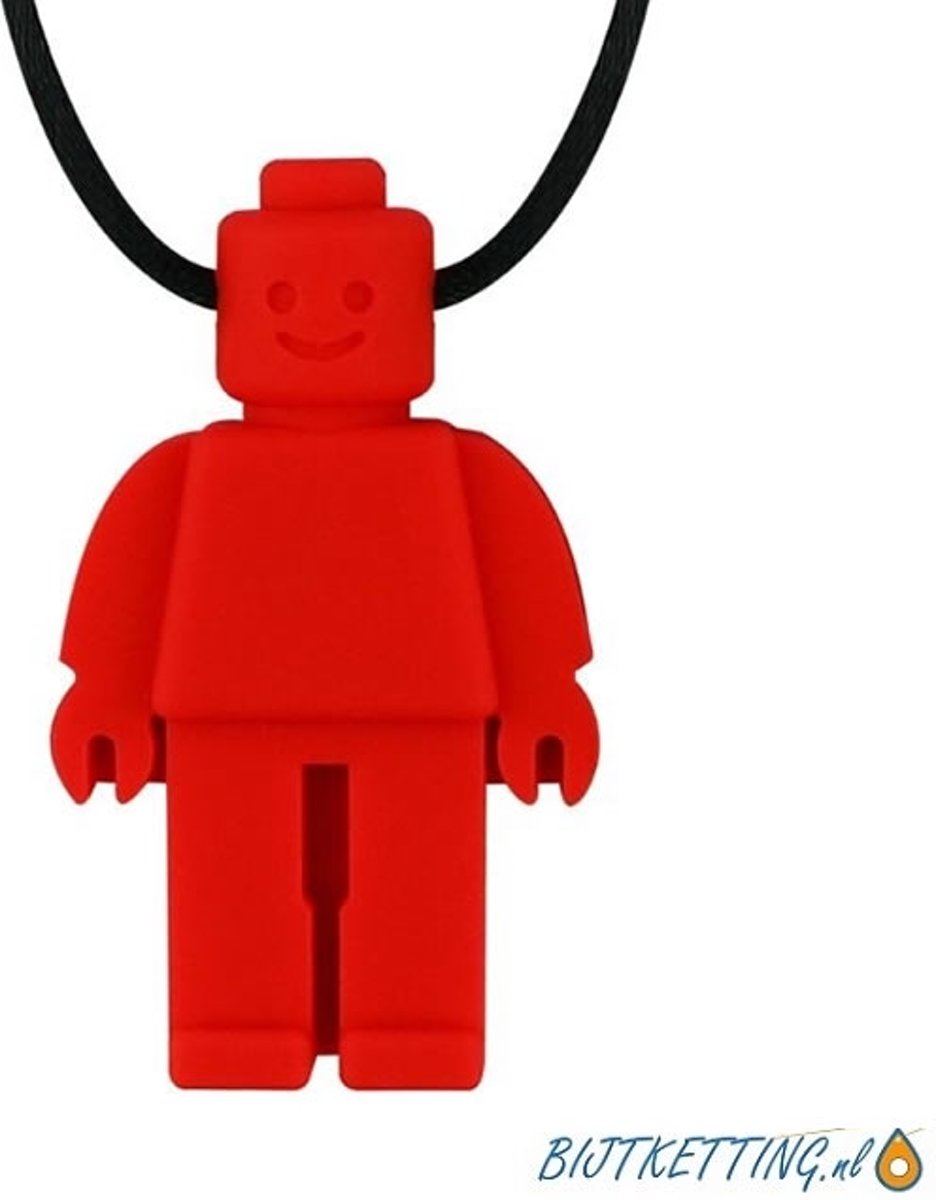 Bijtketting Lego Poppetje Kauwketting | Lego Mannetje | Rood